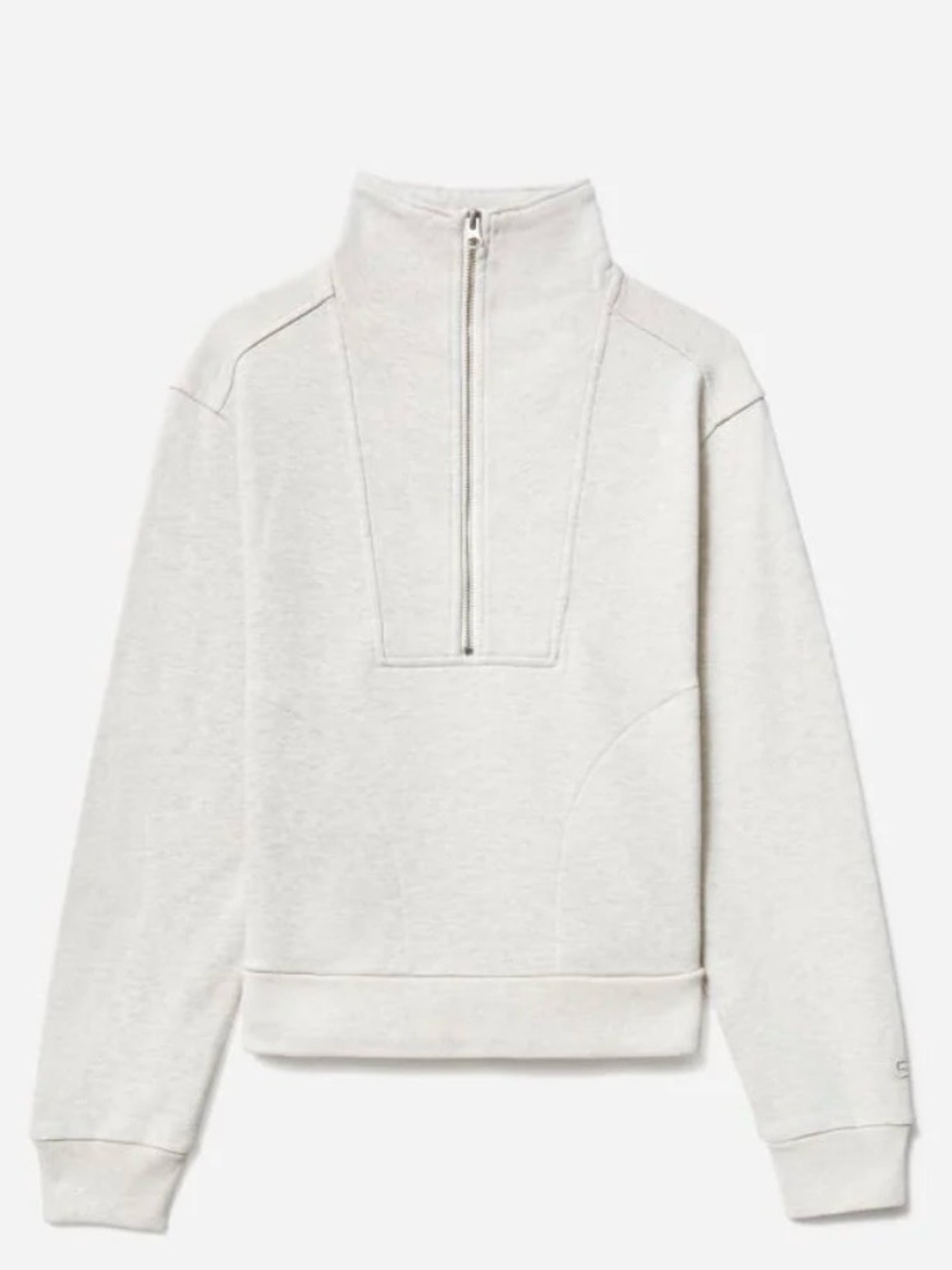 Everlane Light Gray Half-Zip Sweatshirt